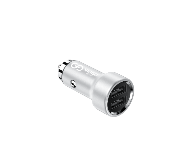 VIGGO DESIGN 2xUSB 3.4A Srebrna - 1458556 - zdjęcie 4